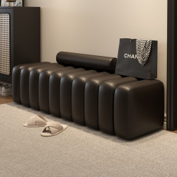 家用入戶門口換鞋凳輕奢衣帽間長條凳沙發凳服裝店休息凳皮革軟包