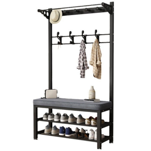 家用衣帽架換鞋凳一體多功能臥室置物架簡易鞋櫃進門落地式掛衣架 家用衣帽架換鞋凳一體多功能臥室置物架簡易鞋櫃進門落地式掛衣架