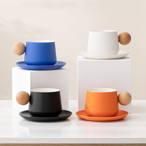 創意簡約咖啡杯杯碟套裝家用下午茶杯子辦公室水杯實用禮品刻字 創意簡約咖啡杯杯碟套裝家用下午茶杯子辦公室水杯實用禮品刻字