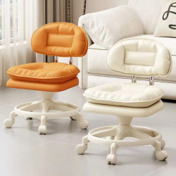 奶油風萬向輪小凳子家用滑輪矮凳網紅多功能凳換鞋凳小椅子學步凳