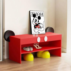 D！創意米奇家用門口換鞋凳一體卡通矮凳玄關小凳子穿鞋凳高級鞋