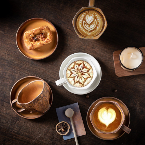 日本Aurli老巖泥山形杯咖啡杯碟套裝馬克杯拿鐵杯茶杯下午茶日式 日本Aurli老巖泥山形杯咖啡杯碟套裝馬克杯拿鐵杯茶杯下午茶日式