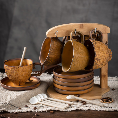 日本Aurli老巖泥山形杯咖啡杯碟套裝馬克杯拿鐵杯茶杯下午茶日式 日本Aurli老巖泥山形杯咖啡杯碟套裝馬克杯拿鐵杯茶杯下午茶日式