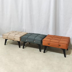 輕奢高級感家用入門換鞋凳玄關矮凳客廳茶幾沙發腳凳門口皮墩凳子