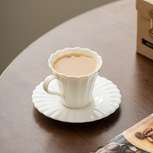 原創花瓣花朵陶瓷咖啡杯碟套裝茶杯禮盒拉花杯意式濃縮咖啡杯 原創花瓣花朵陶瓷咖啡杯碟套裝茶杯禮盒拉花杯意式濃縮咖啡杯