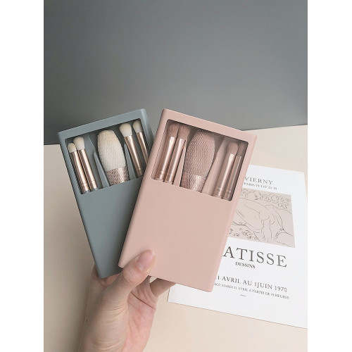 升級版迷你可攜式莫蘭迪色盒裝化妝刷帶鏡少女心旅行化妝刷套裝小套 升級版迷你可攜式莫蘭迪色盒裝化妝刷帶鏡少女心旅行化妝刷套裝小套