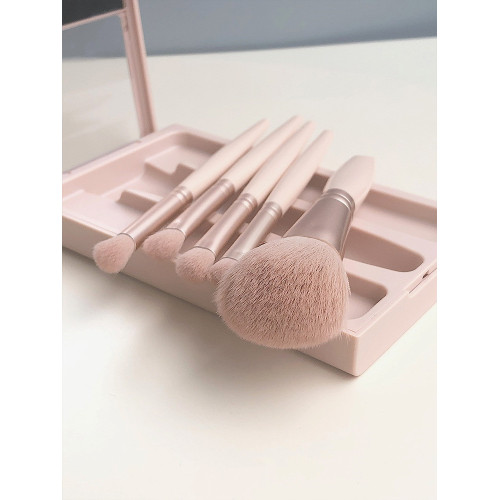 升級版迷你可攜式莫蘭迪色盒裝化妝刷帶鏡少女心旅行化妝刷套裝小套 升級版迷你可攜式莫蘭迪色盒裝化妝刷帶鏡少女心旅行化妝刷套裝小套