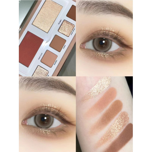 Natasha娜塔莎面部綜合盤 Glam眼影腮紅高光7色彩妝盤淺色Light