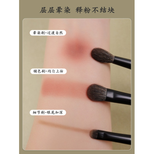 小胖丁灰鼠毛眼影刷套裝眼部專業動物毛臥蠶細節腮紅高光化妝刷子