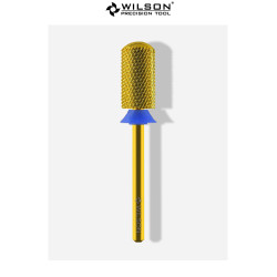 WILSON惠而順光頭6.6毫米鍍鈦卸甲打磨頭圓柱形美甲師專用工具
