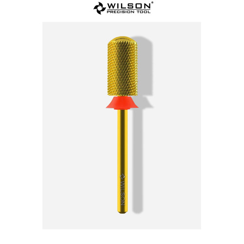 WILSON惠而順光頭6.6毫米鍍鈦卸甲打磨頭圓柱形美甲師專用工具