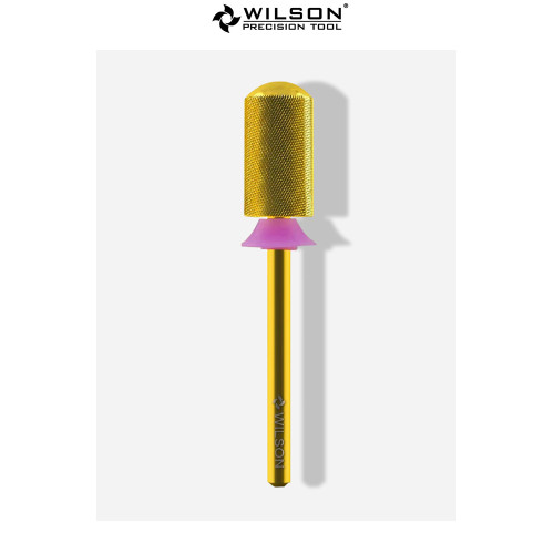 WILSON惠而順光頭6.6毫米鍍鈦卸甲打磨頭圓柱形美甲師專用工具