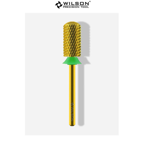 WILSON惠而順光頭6.6毫米鍍鈦卸甲打磨頭圓柱形美甲師專用工具