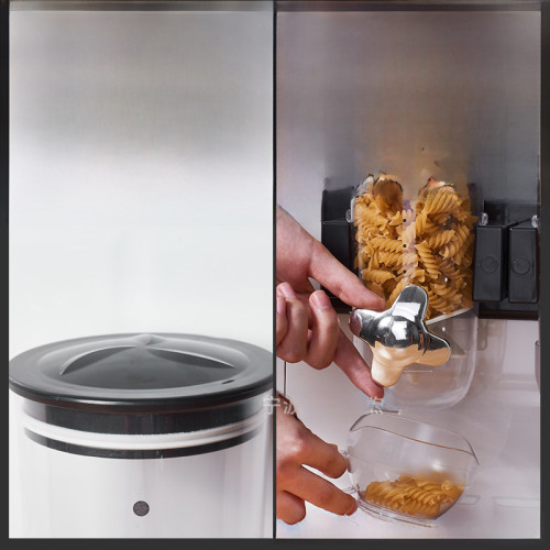 壁掛式雙桶麥片機 麥片器 食品襍糧儲物罐 燕麥機 穀物分配器