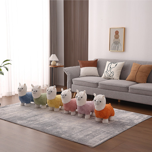 【免運】可愛羊駝動物凳卡通座椅客廳換鞋凳兒童沙發休閒凳生日禮物創意 【免運】可愛羊駝動物凳卡通座椅客廳換鞋凳兒童沙發休閒凳生日禮物創意