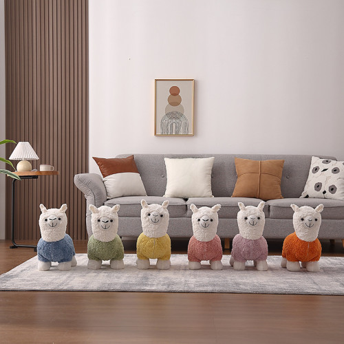 【免運】可愛羊駝動物凳卡通座椅客廳換鞋凳兒童沙發休閒凳生日禮物創意 【免運】可愛羊駝動物凳卡通座椅客廳換鞋凳兒童沙發休閒凳生日禮物創意