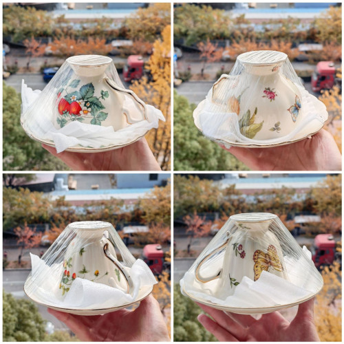 歐式復古精緻ins咖啡杯碟套裝陶瓷英式金邊茶杯法式餐廳杯子家用 歐式復古精緻ins咖啡杯碟套裝陶瓷英式金邊茶杯法式餐廳杯子家用