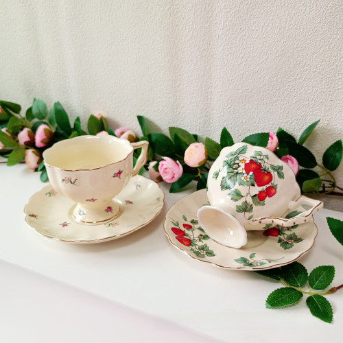 歐式復古精緻ins咖啡杯碟套裝陶瓷英式金邊茶杯法式餐廳杯子家用 歐式復古精緻ins咖啡杯碟套裝陶瓷英式金邊茶杯法式餐廳杯子家用