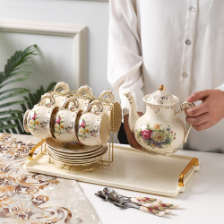 歐式咖啡杯套裝英式下午茶茶具花茶杯子精緻家用陶瓷水杯結婚水具