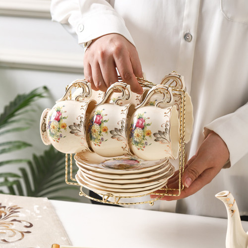 歐式咖啡杯套裝英式下午茶茶具花茶杯子精緻家用陶瓷水杯結婚水具