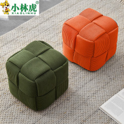 網紅小矮凳家用茶幾方凳子沙發凳腳踏坐墩換鞋凳客廳燈芯絨小凳子