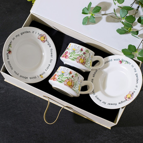 法式花園系列復古咖啡杯碟套裝陶瓷馬克杯高級禮盒套裝咖啡杯水杯 法式花園系列復古咖啡杯碟套裝陶瓷馬克杯高級禮盒套裝咖啡杯水杯