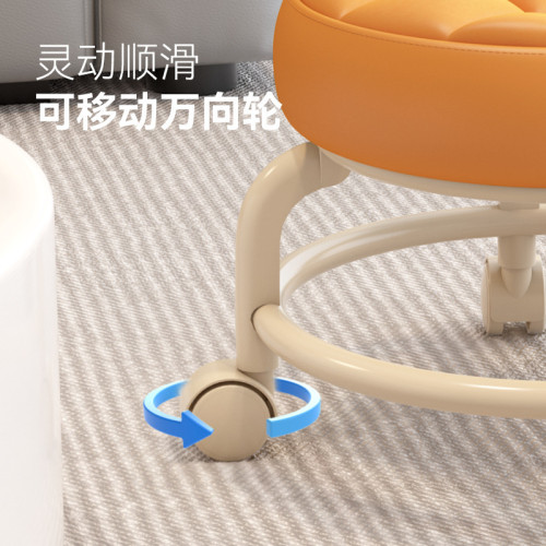 小凳子懶人靜音萬向輪換鞋凳美縫圓凳兒童學步小板凳家用滑輪矮凳 小凳子懶人靜音萬向輪換鞋凳美縫圓凳兒童學步小板凳家用滑輪矮凳