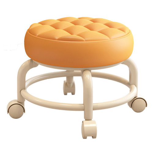 小凳子懶人靜音萬向輪換鞋凳美縫圓凳兒童學步小板凳家用滑輪矮凳 小凳子懶人靜音萬向輪換鞋凳美縫圓凳兒童學步小板凳家用滑輪矮凳