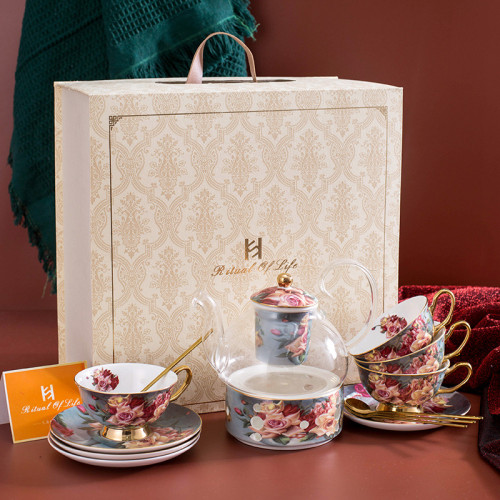 玫瑰之約英式茶壺咖啡杯碟套裝精緻下午茶高顔值咖啡杯花茶壺水杯 玫瑰之約英式茶壺咖啡杯碟套裝精緻下午茶高顔值咖啡杯花茶壺水杯