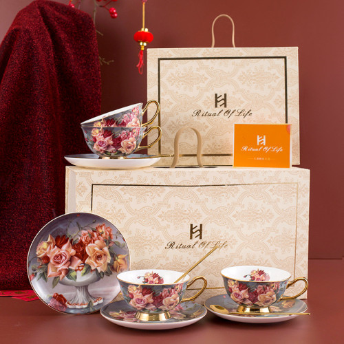 玫瑰之約英式茶壺咖啡杯碟套裝精緻下午茶高顔值咖啡杯花茶壺水杯 玫瑰之約英式茶壺咖啡杯碟套裝精緻下午茶高顔值咖啡杯花茶壺水杯