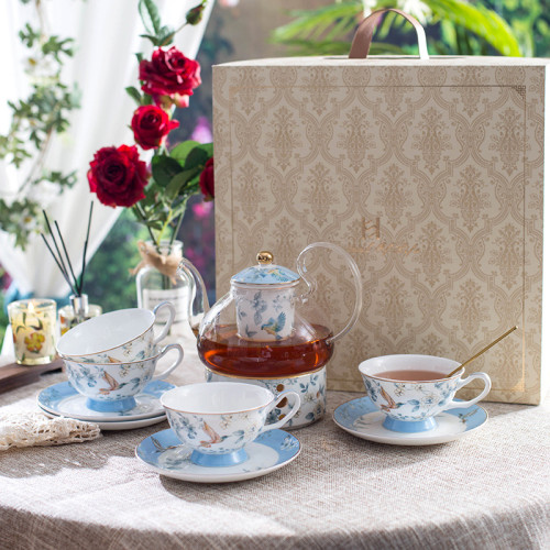 骨瓷英式茶具下午茶杯碟茶杯套裝輕奢高級感禮盒咖啡杯碟陶瓷水杯 骨瓷英式茶具下午茶杯碟茶杯套裝輕奢高級感禮盒咖啡杯碟陶瓷水杯