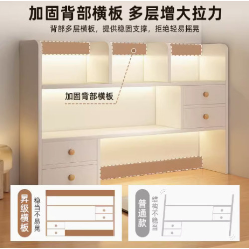 書架桌面置物架家用書桌帶抽收納宿舍簡易多層辦公桌上小書櫃 書架桌面置物架家用書桌帶抽收納宿舍簡易多層辦公桌上小書櫃