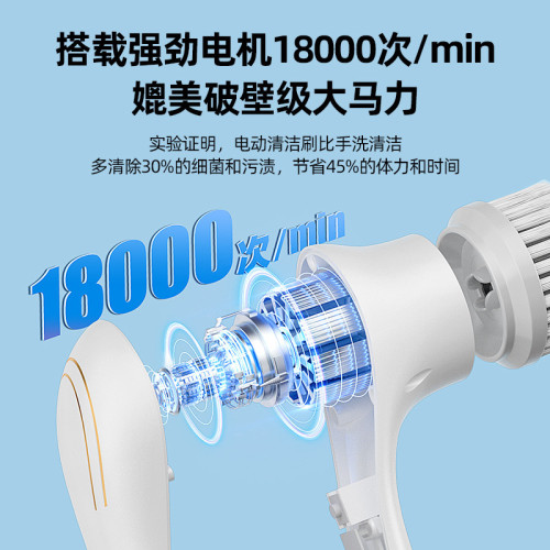 清潔刷電動清潔刷鋼絲球五刷頭長柄手持清潔廚房洗碗神器 清潔刷電動清潔刷鋼絲球五刷頭長柄手持清潔廚房洗碗神器