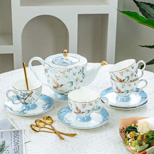 億聯雅 北歐假日1壺4杯碟套裝高顔值精緻咖啡杯喬遷新婚伴手禮 億聯雅 北歐假日1壺4杯碟套裝高顔值精緻咖啡杯喬遷新婚伴手禮