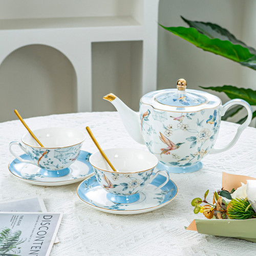 億聯雅 北歐假日1壺4杯碟套裝高顔值精緻咖啡杯喬遷新婚伴手禮 億聯雅 北歐假日1壺4杯碟套裝高顔值精緻咖啡杯喬遷新婚伴手禮