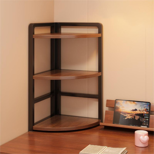 書架桌面置物架辦公室桌上轉角收納架簡易牆角三角架書桌小型書櫃 書架桌面置物架辦公室桌上轉角收納架簡易牆角三角架書桌小型書櫃