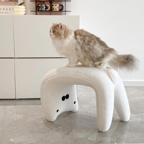 貓咪換鞋凳家用門口穿鞋凳入戶小凳子玄關沙發凳奶油風梳妝化妝凳 貓咪換鞋凳家用門口穿鞋凳入戶小凳子玄關沙發凳奶油風梳妝化妝凳