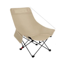 戶外月亮椅高背平躺椅沙灘椅可攜式折曡椅露營折曡椅子釣魚凳子兩用