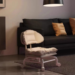 萬向輪小凳子滑輪矮凳家用換鞋凳帶娃神器兒童板凳靠背美縫小椅子