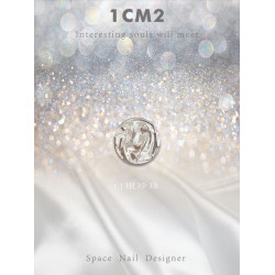 1CM2原創美甲 白銀珍珠 魔鏡粉 閃粉 珍珠一般的光澤質感，很好看