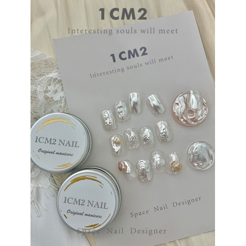 1CM2原創美甲 白銀珍珠 魔鏡粉 閃粉 珍珠一般的光澤質感，很好看