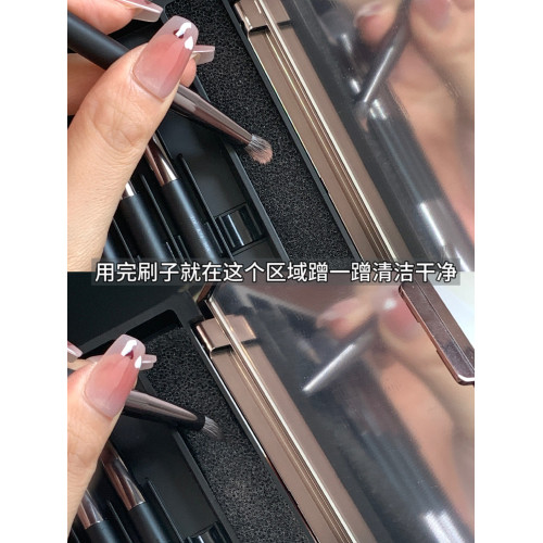 出門就帶這一套！露薇雅耀金系列雙頭化妝刷套刷可攜式套刷點彩刷