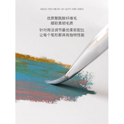 美甲筆刷套裝大方圓半圓光療刷彩繪筆畫花專用拉線萬能漸變掃掃筆