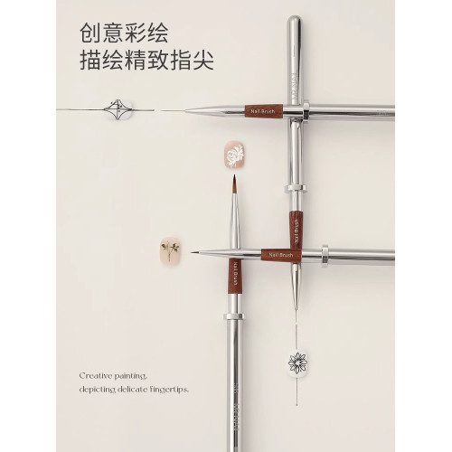美甲筆刷套裝大方圓半圓光療刷彩繪筆畫花專用拉線萬能漸變掃掃筆