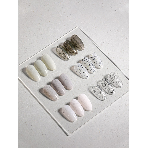 愛易鵪鶉蛋殼指甲油膠2025年新款網紅百搭素材顆粒斑點膠美甲專用