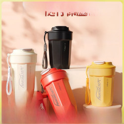 高顔值咖啡杯戶外車用可攜式提繩大容量保溫杯316食品級隨行杯水杯