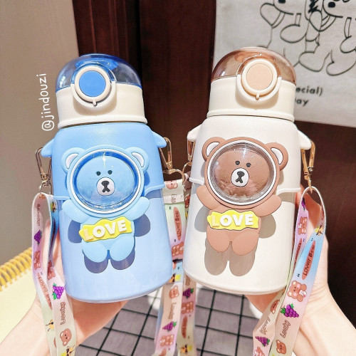 新款316不鏽鋼兒童保溫杯上學專用可愛卡通公仔可攜式吸管水杯 新款316不鏽鋼兒童保溫杯上學專用可愛卡通公仔可攜式吸管水杯