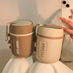 保溫杯裝粥早餐杯帶蓋勺豆漿杯家用可攜式外帶湯杯壺水杯女新款2024