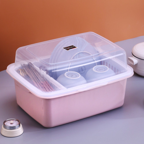 668廚房碗櫃塑膠碗架瀝水架放碗筷碗碟餐具收納盒帶蓋防塵置物架 668廚房碗櫃塑膠碗架瀝水架放碗筷碗碟餐具收納盒帶蓋防塵置物架