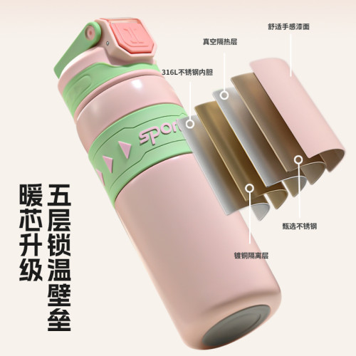 運動水壺保溫杯316不鏽鋼吸管水杯保溫保冷可攜式戶外彈跳學生杯子 運動水壺保溫杯316不鏽鋼吸管水杯保溫保冷可攜式戶外彈跳學生杯子
